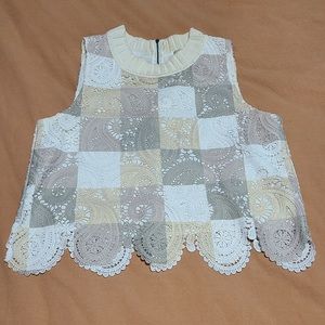 Sea New York Sleeveless Lace Blouse